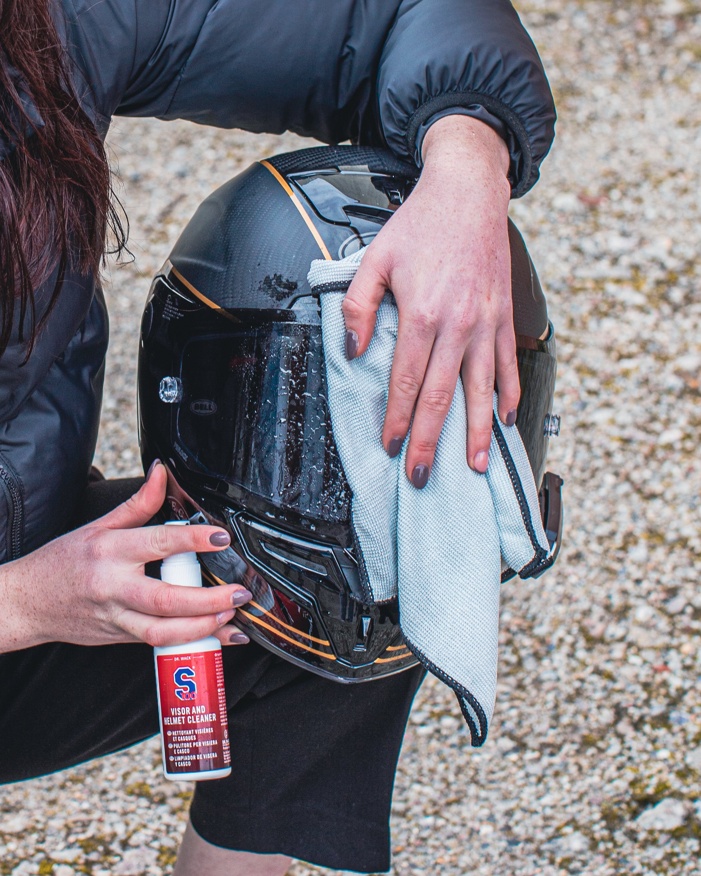 S100 Visor and Helmet Cleaner + Cloth